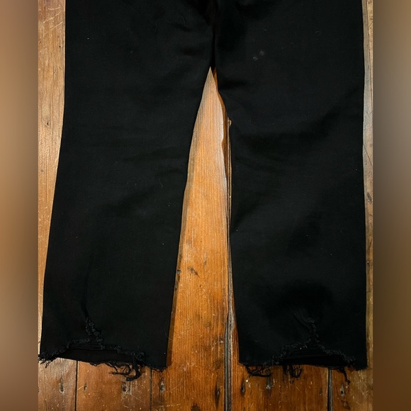 Flying Monkey, Black, Denim, Stretchy, Distressed Jeans, Frayed Cropped Size 30 - Picture 6 of 9
